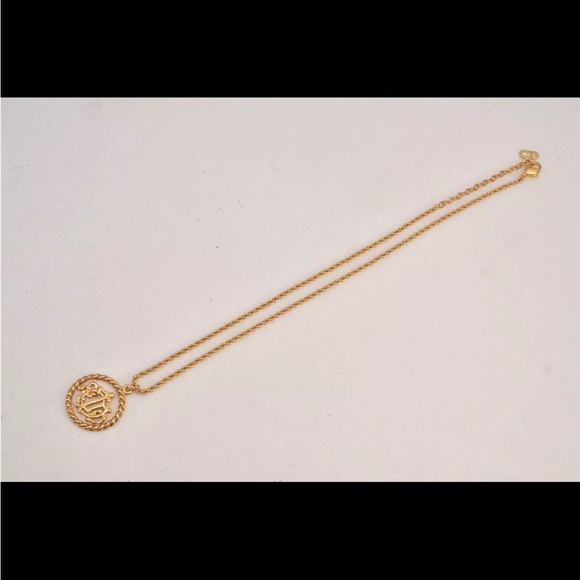 Christian Dior Gold Plated Pendant Necklace EUC - Picture 5 of 11